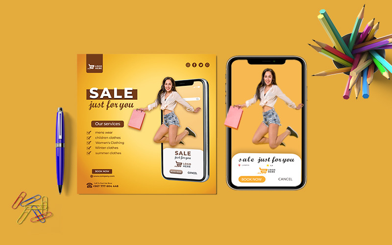 Flyer Template - Sell The Latest Fashion And Fashion Corporate Identity