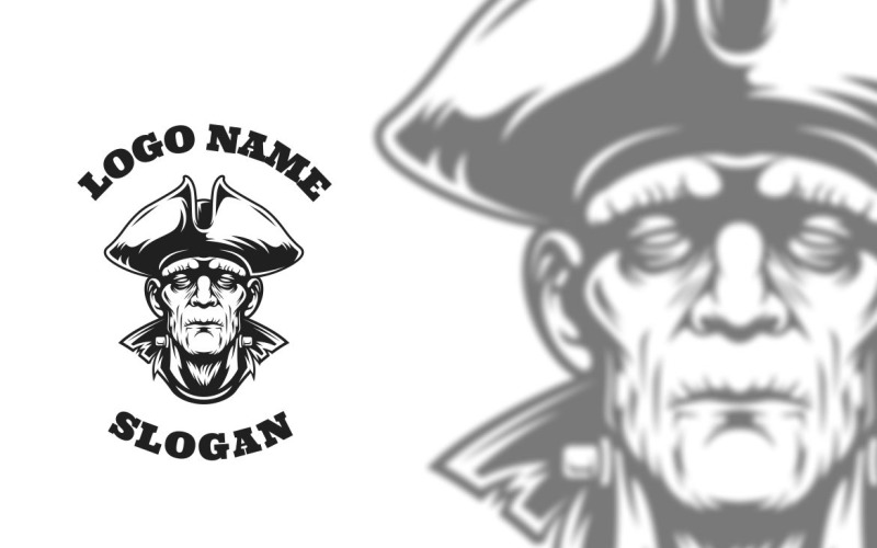 Frankenstein Pirates Graphic Logo Design Logo Template