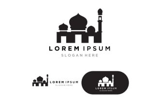 Mosque Moslem icon vector design Illustration template 2