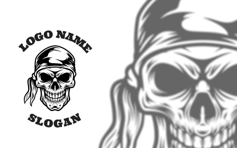 Pirates Skull 2 Graphic Logo Design Logo Template