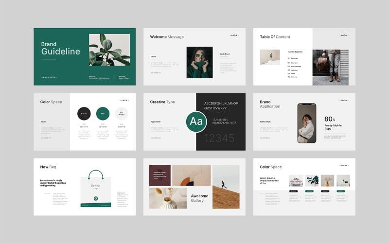 Brand Guideline Powerpoint Layout PowerPoint Template