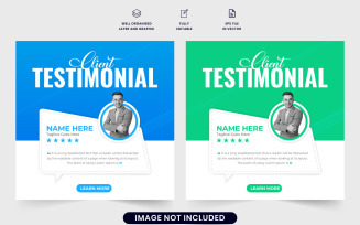 Customer feedback review layout vector