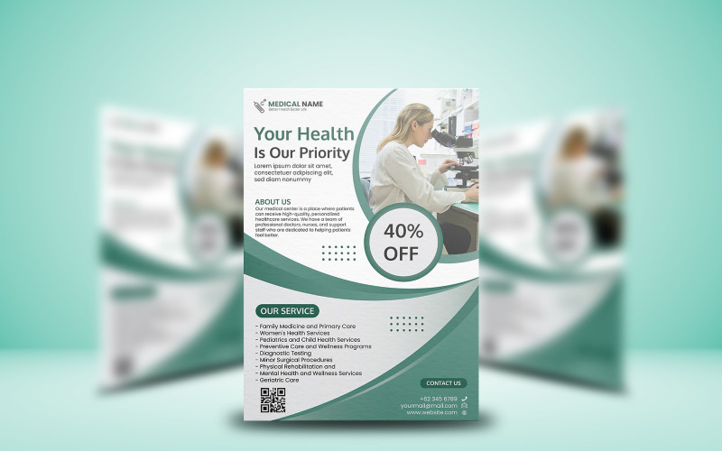 Medical Healthy Flyer Template Corporate Identity