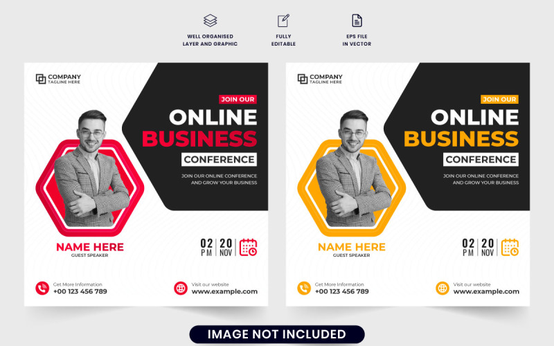 Online webinar and conference poster Social Media