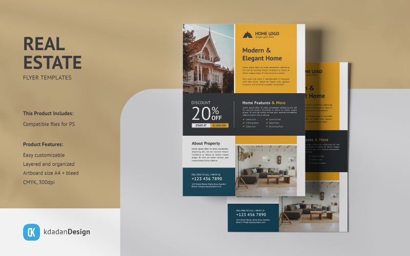 Real Estate Flyer PSD Templates Vol 059 Corporate Identity