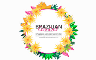 Vector vector illustration of rio carnival banner the biggest carnival in the world