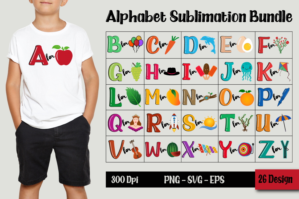 Alphabet Sublimation Bundle
