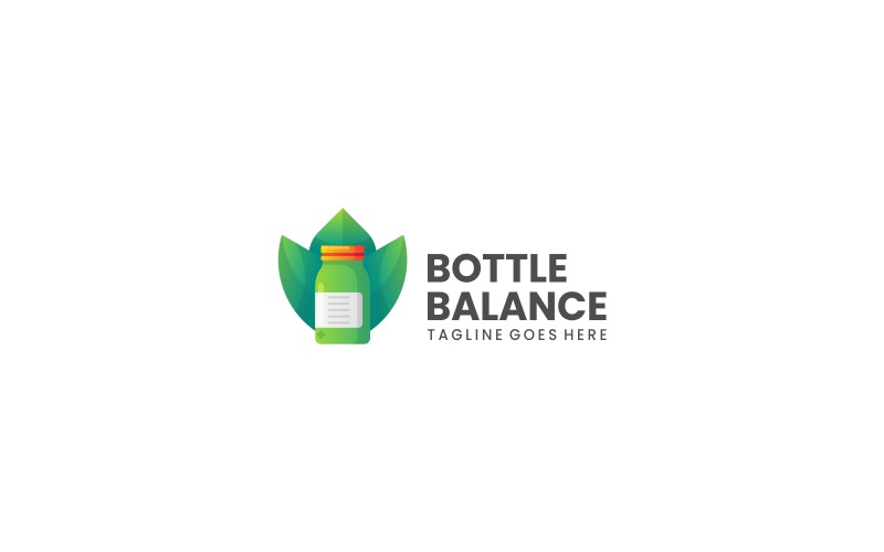 Bottle Gradient Logo Style Logo Template