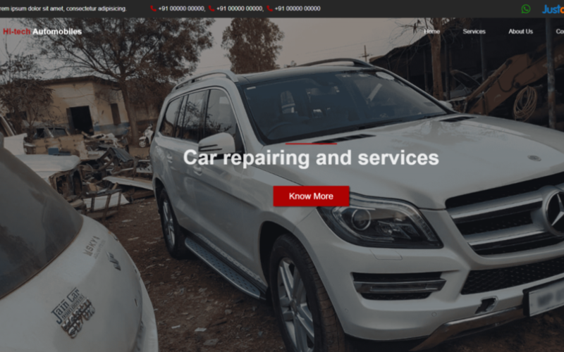 Free Garage Website with Multiple Pages Website Template