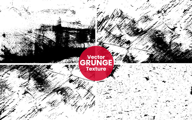 Grunge style cracked texture background and black film grunge overlay vector Background