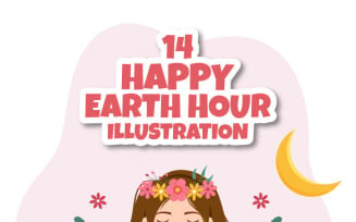 14 Happy Earth Hour Day Illustration