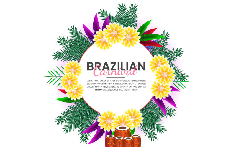 illustration of rio carnival banner the biggest carnival in the world style Illustration