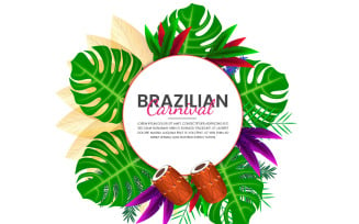 illustration of rio carnival banner the biggest carnival in the world vector