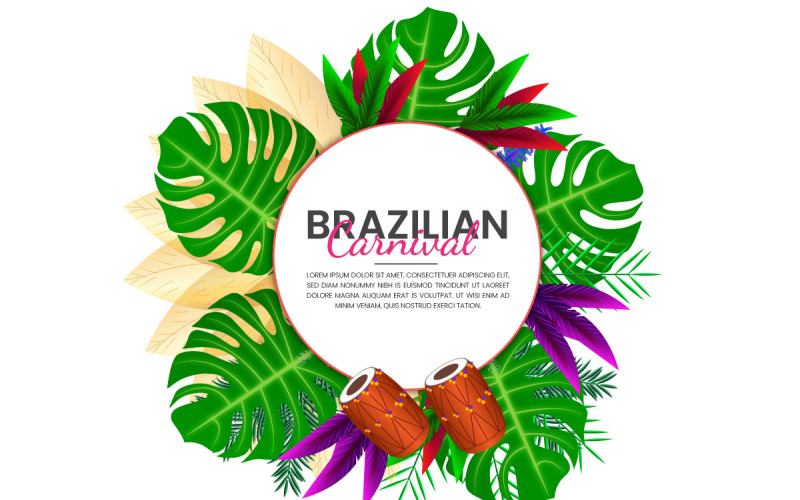 illustration of rio carnival banner the biggest carnival in the world vector Illustration