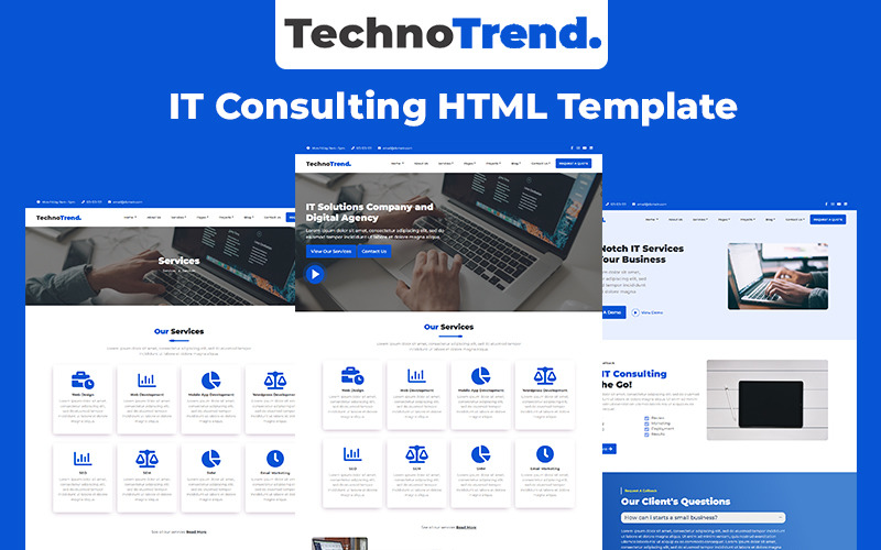 Techno Trend - IT Consulting HTML Template Website Template