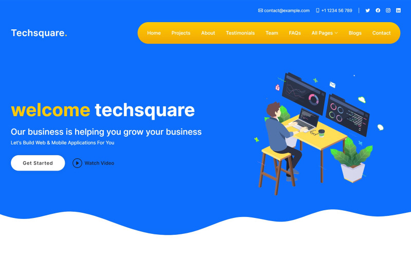 Techsquare - Creative Agency It Solution Responsive Website Template