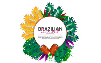 Vector illustration of rio carnival banner the biggest carnival in the world