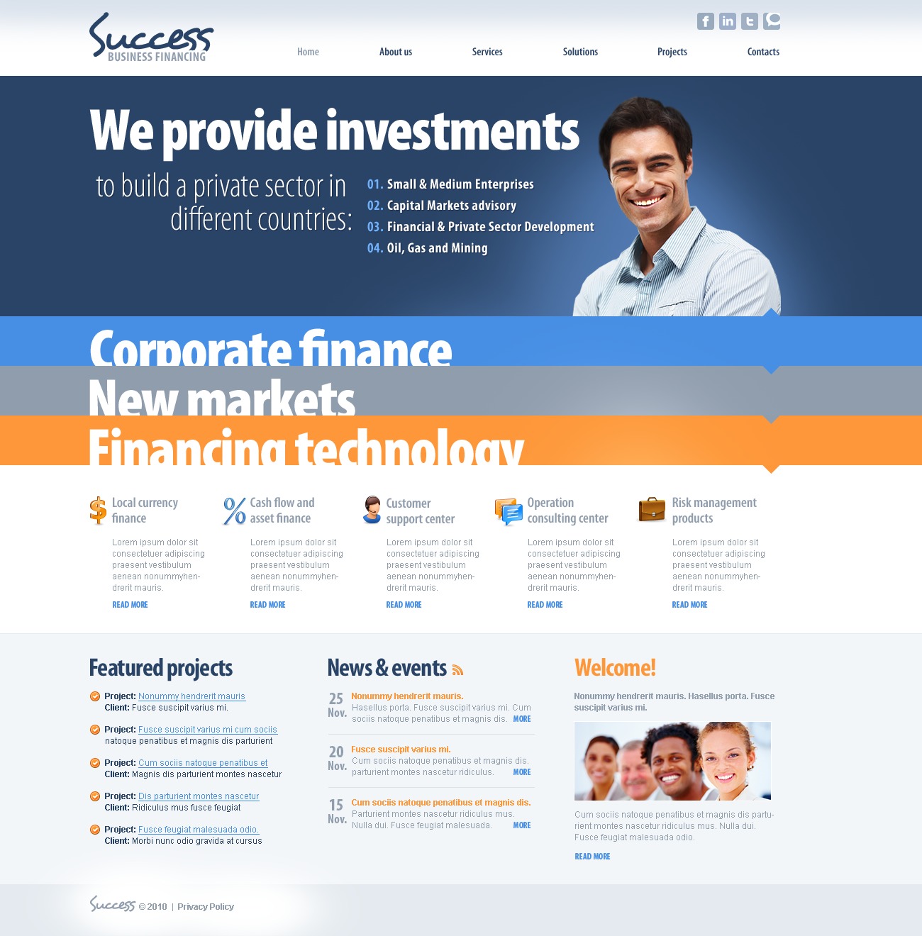 Investment Company Website Template
