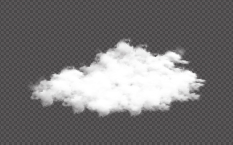 Cloud isolated on dark background vector Vector Graphic