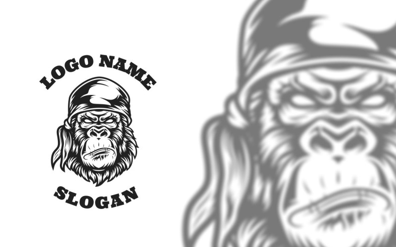 Gorilla Pirates Graphic Logo Design Logo Template