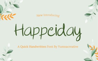 Happeiday - Quick Handwritten Font