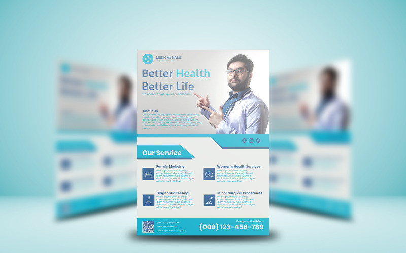 Medical Service Flyer Template 1 Corporate Identity