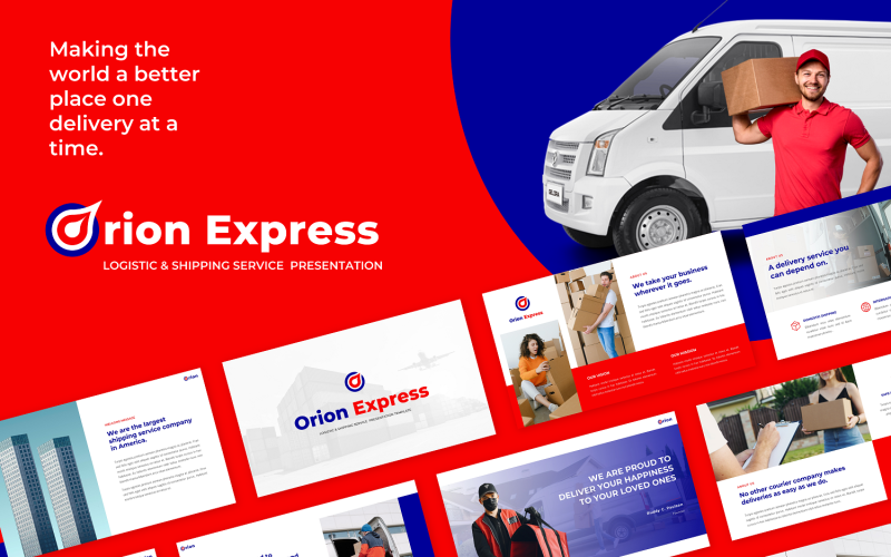Orion - Logistic & Shipping Service Powerpoint Template PowerPoint Template