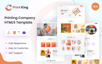 Print-King Printing Company & Design Services HTML5 Template