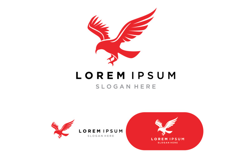 Bird and Wing fly falcon,eagle,owl logo vector icon design template v5 Logo Template