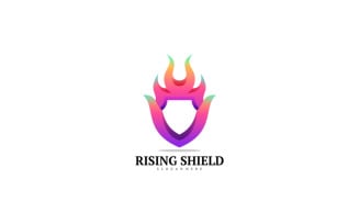 Rising Shield Gradient Logo