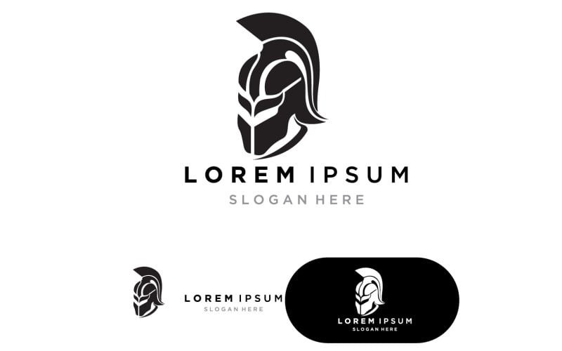 Spartan and gladiator helmet strong logo icon designs vector v10 Logo Template