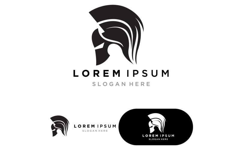 Spartan and gladiator helmet strong logo icon designs vector v1 Logo Template