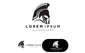 Spartan and gladiator helmet strong logo icon designs vector v9