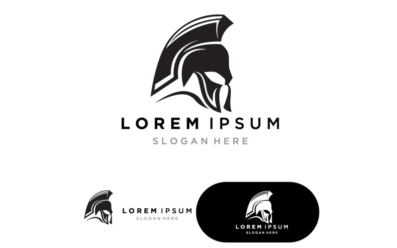 Spartan and gladiator helmet strong logo icon designs vector v9 Logo Template