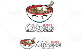 Chinese Restaurant Mascot Vector Illustration