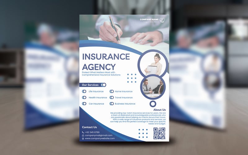 Insurance Company Flyer Template Corporate Identity