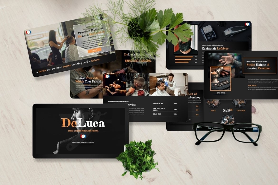 Kit Graphique #313320 Barber Barber Divers Modles Web - Logo template Preview