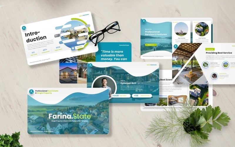 Farina - Real Estate Powerpoint Template PowerPoint Template