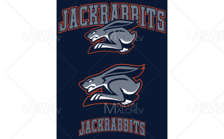 Jackrabbits Team Mascot Vector Illustration