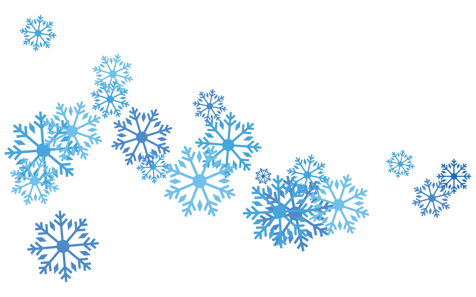 Snowflakes Background Snowfall Illustration Vector Flat Design Template