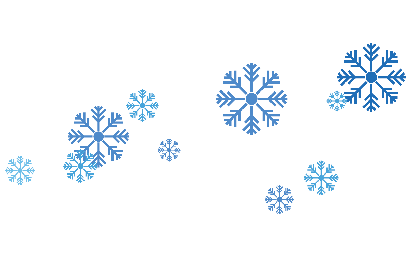 Snowflakes Background Snowfall Illustration Vector Flat Design