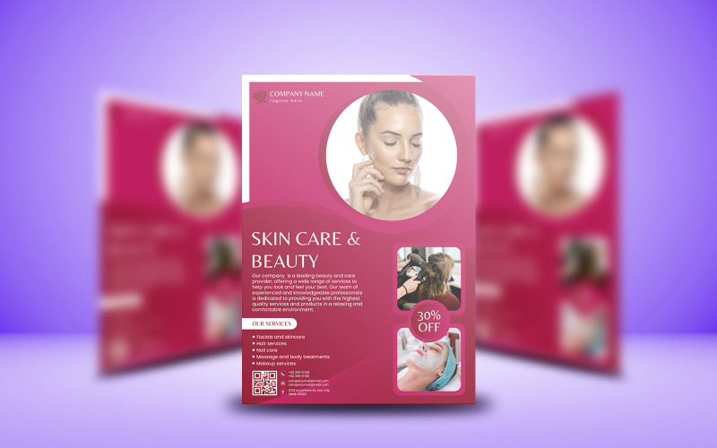 Beauty Flyer Template Design 1 Corporate Identity