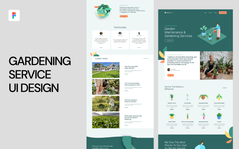 Gardening Service UI Design UI Element