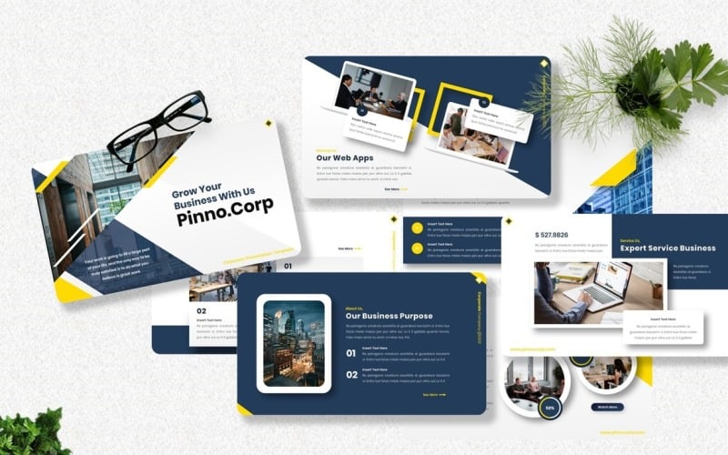 Pinno - Corporate Powerpoint Templates PowerPoint Template