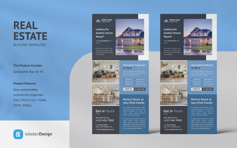 Real Estate DL Flyer PSD Templates Vol 046 Corporate Identity