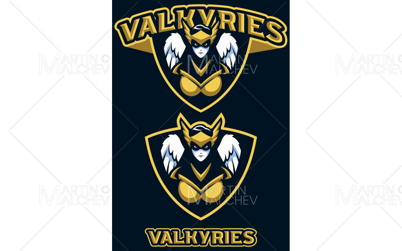 Valkyries Team Mascot Vector Illustration