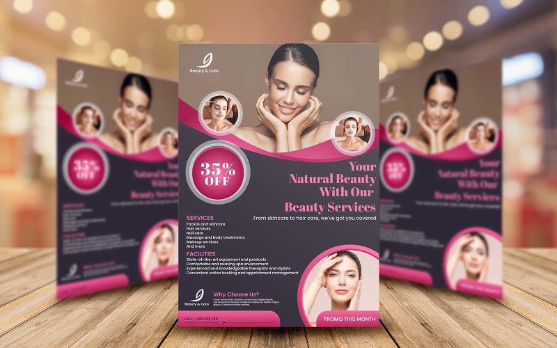 Beauty Service Flyer Template Corporate Identity