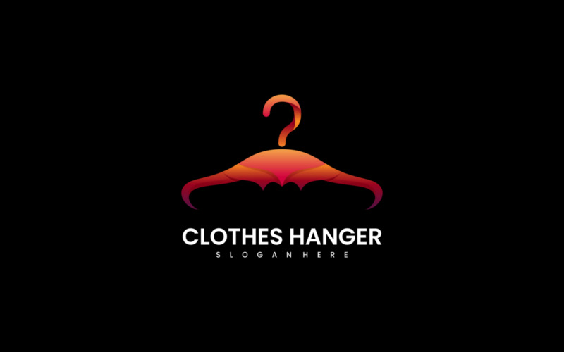 Clothes Hanger Gradient Logo Logo Template