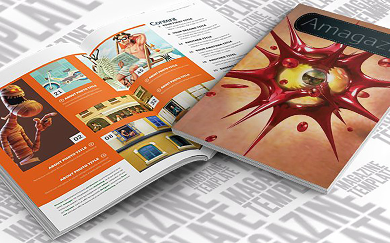 Indesign Magazine A4 Template Magazine Template