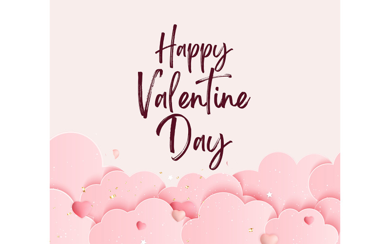 Valentine's Day Post Card & Social Media Banner Illustration